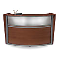 OFM Single-Marque Reception Station, With Plexi, Cherry