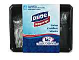 Dixie® Plastic Utensils, Heavy-Weight Cutlery Variety Pack, Clear, Box Of 180 Utensils