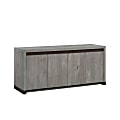 Sauder® Manhattan Gate 66"W x 20"D Lateral 1-Drawer File Cabinet Credenza With Rack, Mystic Oak