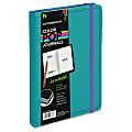 Astrobrights Color Pop Journal - 240 Sheets - 8 1/4" x 5 1/8" - Teal Cover - Leatherette Cover - Ribbon Marker, Storage Pocket, Elastic Closure - 240 / Each