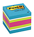 Post it® Notes Memo Cubes, 2" x 2", Neon Collection, Pack Of 1 Cube