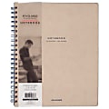 AT-A-GLANCE® Signature Collection™ Twin-Wire Notebook, 11" x 8 3/4", Faint Ruled, 80 Sheets, Blue/Tan (YP14307)