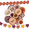 Amscan Thanksgiving Paper Fan Room Decorating Kit, Multicolor
