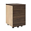 Ameriwood™ Home AX1 18-3/4"D Vertical 3-Drawer Mobile Pedestal Cabinet, Walnut