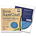 Bona® SuperCourt™ Athletic Floorcare Microfiber Cleaning Pads, 12", Dark Blue/Light Blue, Pack Of 2 Pads