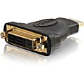 C2G Velocity DVI-D Female to HDMI Male Inline Adapter - 1 x 24-pin DVI-D Digital Video Female - 1 x HDMI Digital Audio/Video Male - Black