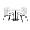 KFI Studios Proof Dining Table Set With Jive Dining Chairs, White/Black