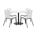 KFI Studios Proof Dining Table Set With Jive Dining Chairs, White/Black 1 thumbnail image