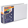 QuickFit® Landscape 3-Ring Binder, 1" Round Rings, White 1 thumbnail image