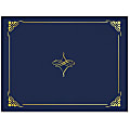 Geographics Letter Recycled Certificate Holder - 8 1/2" x 11" - Linen - Blue, Gold - 30% Recycled - 5 / Pack 1 thumbnail image