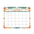 Blue Sky™ Monthly Wall Calendar, 11" x 8-3/4", Waterblossoms, July 2022 To June 2023, 136525