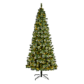 Nearly Natural Wisconsin Slim Snow Tip Pine Artificial Christmas Tree, 9’H 1 thumbnail image