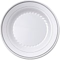 Masterpiece 9" Heavyweight Plates - Picnic, Party - Disposable - White - Plastic Body - 10 / Pack