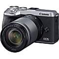 Canon EOS M6 Mark II 32.5 Megapixel Mirrorless Camera with Lens - 0.71" - 5.91" - Silver - Autofocus - 3612C021 1 thumbnail image