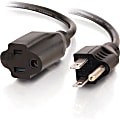 C2G 6ft Power Extension Cord - 18 AWG - NEMA 5-15P to NEMA 5-15R - Extend your power cord AND keep your UPS and surge outlets free