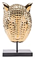 Zuo Modern Tiger Mask Sculpture, 17 15/16"H x 8 5/16"W x 9 13/16"D, Gold
