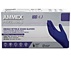 Ammex Professional Indigo Disposable Powder-Free Nitrile Exam Gloves, Medium, Box Of 100 Gloves 1 thumbnail image