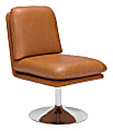Zuo Modern Rory Plywood And Steel Accent Chair, Brown