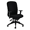 Global® Heavy-Duty Truform Multi-Tilter Adjustable Chair, High-Back, 42"H x 26"W x 25"D, Black