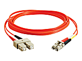 C2G 2m LC-SC 62.5/125 Duplex Multimode OM1 Fiber Cable - Orange - 6ft - Patch cable - LC multi-mode (M) to SC multi-mode (M) - 2 m - fiber optic - duplex - 62.5 / 125 micron - OM1