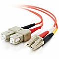 C2G 2m LC-SC 62.5/125 Duplex Multimode OM1 Fiber Cable - Orange - 6ft - Patch cable - LC multi-mode (M) to SC multi-mode (M) - 2 m - fiber optic - duplex - 62.5 / 125 micron - OM1