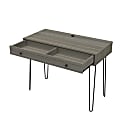 Inval 42"W Writing Desk With Large Accessory Drawer, Smoke Oak 1 thumbnail image