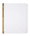 Office Depot® Brand 20% Recycled Erasable Big Tab Dividers, 5-Tab, White