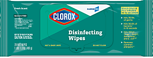 CloroxPro® Disinfecting Wipes, Bleach-Free, Fresh Scent, 70 Count, Package May Vary 1 thumbnail image