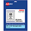 Avery® Permanent Labels With Sure Feed®, 94204-WMP250, Rectangle, 1/2" x 1-3/4", White, Pack Of 15,000 1 thumbnail image