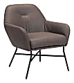 Zuo Modern Hans Plywood And Steel Accent Chair, Vintage Brown
