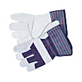 Memphis Split Leather Palm Gloves, Gray, Large