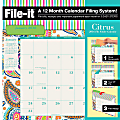 Wells Street By LANG File-It Monthly Wall Calendar, 11 3/4" x 12", Citrus, January-December 2016 1 thumbnail image