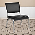 Flash Furniture HERCULES Bariatric Medical Reception Chair With 3/4-Panel Back, Black/Silver Vein