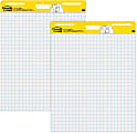 Post-it® Super Sticky Easel Pads, 25 in x 30 in, 2 Pads, 30 Sheets/Pad, Grid Lined, Great for Virtual Teachers and Students, White 1 thumbnail image