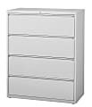 WorkPro® 19"D Lateral 4-Drawer File Cabinet, Light Gray
