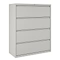 WorkPro® 42"W x 18-5/8"D Lateral 4-Drawer File Cabinet, Light Gray