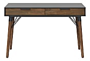 Elle Décor Dani 47”W Writing Desk, Old World Rustic Pine/Dusk Gray 1 thumbnail image