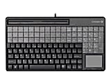 CHERRY SPOS G86-61411 - Keyboard - with touchpad, magnetic card reader - USB - QWERTY - black