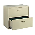 Realspace® SOHO 30"W x 17-5/8"D Lateral 2-Drawer File Cabinet, Putty 1 thumbnail image