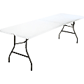 Cosco Fold-in-Half Blow Molded Table - Rectangle Top - Four Leg Base - 4 Legs - 300 lb Capacity - 30" Table Topx 96" Table Top Depth - 29.25" - White 1 thumbnail image