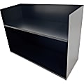 Huron 2-tier Book Rack, 2 Compartment(s), 2 Tier(s), Horizontal, 20"H x 29"W x 10.25"D, Durable, Black, Steel 1 thumbnail image
