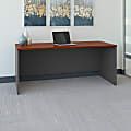 Bush Business Furniture Components 72"W Computer Desk, Hansen Cherry/Graphite Gray, Standard Delivery