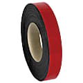 Partners Brand Magnetic Warehouse Label Roll, LH155, 1" x 100', Red