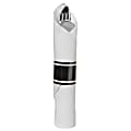 Amscan Premium Rolled Cutlery, Jet Black, 10 Rolls Per Pack, Case Of 2 Packs 1 thumbnail image