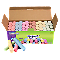 Chenille Kraft Creativity Street Jumbo Sidewalk Chalk, 4" x 1", Assorted Colors, Case Of 52