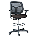 Raynor® Eurotech Apollo VDFT9800 Drafting Stool, 46 1/2"H x 26"W x 24 4/5"D, Perfection Black Fabric