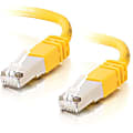 C2G-100ft Cat5e Molded Shielded (STP) Network Patch Cable - Yellow - Category 5e for Network Device - RJ-45 Male - RJ-45 Male - Shielded - 100ft - Yellow