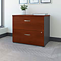Bush Business Furniture Components 35-2/3"W x 23-3/10"D Lateral 2-Drawer File Cabinet, Hansen Cherry/Graphite Gray, Standard Delivery, WC24454C 1 thumbnail image