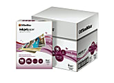 OfficeMax® Inkjet Paper, Letter Size (8 1/2" x 11"), 24 Lb, 96 (U.S.) Brightness, White, 500 Sheets Per Ream, Case Of 5 Reams