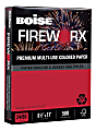 Boise® FIREWORX® Multi-Use Color Paper, Letter Size (8 1/2" x 11"), 24 Lb, FSC® Certified, 30% Recycled, Roman Candle Red, Ream Of 500 Sheets